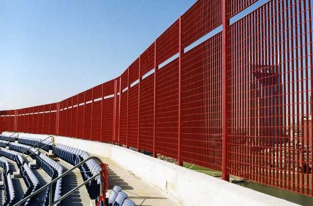 Red Fencing Safety Railing