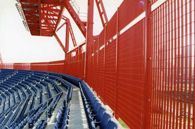 Red Stadium Safety Railing