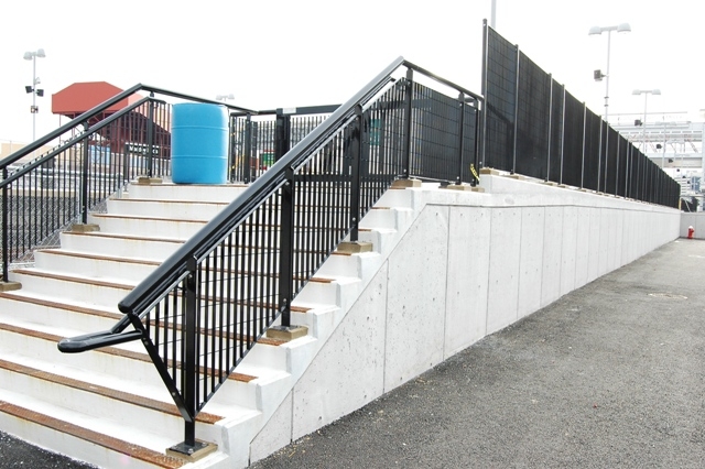 Black Colored Stairs Railing