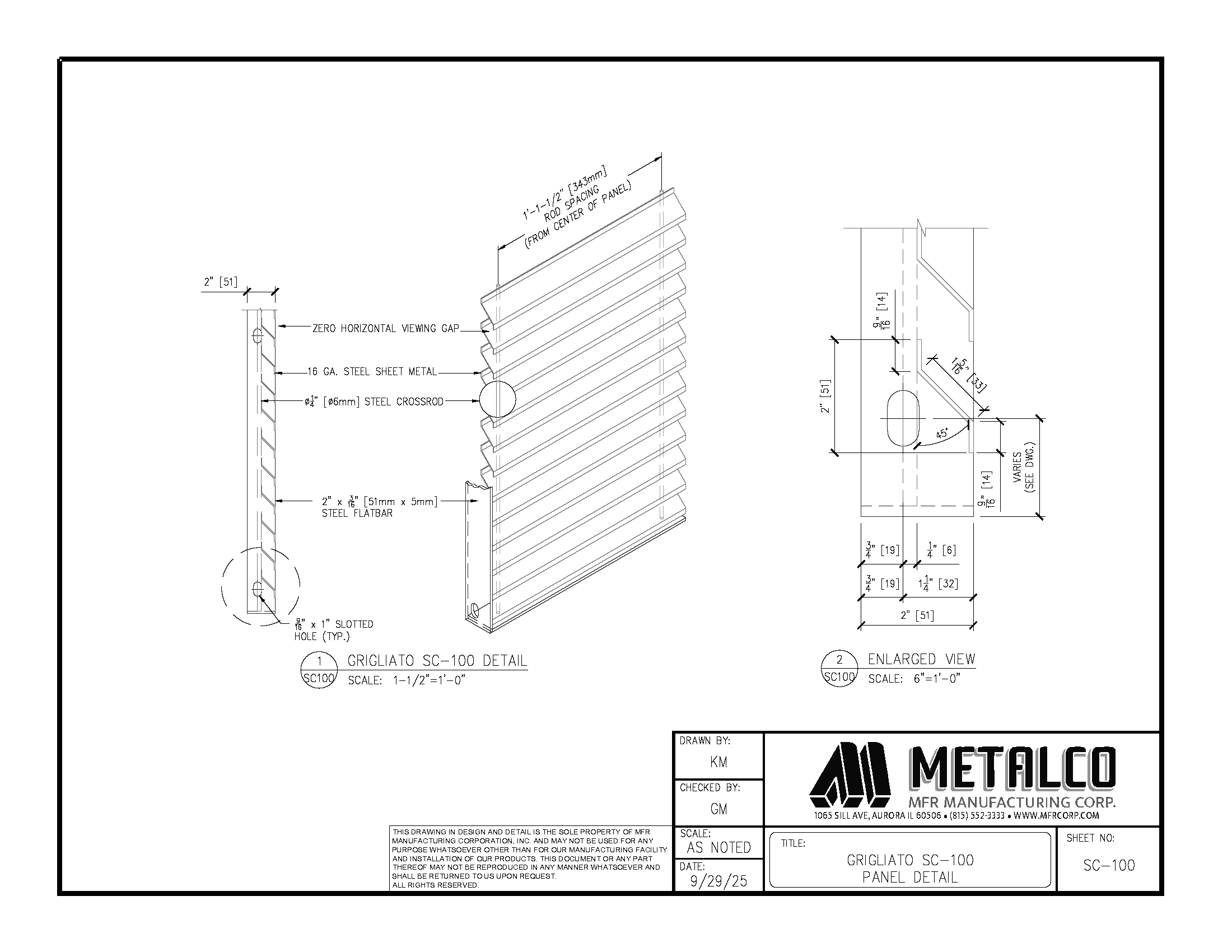 SC-100 Louver Screen