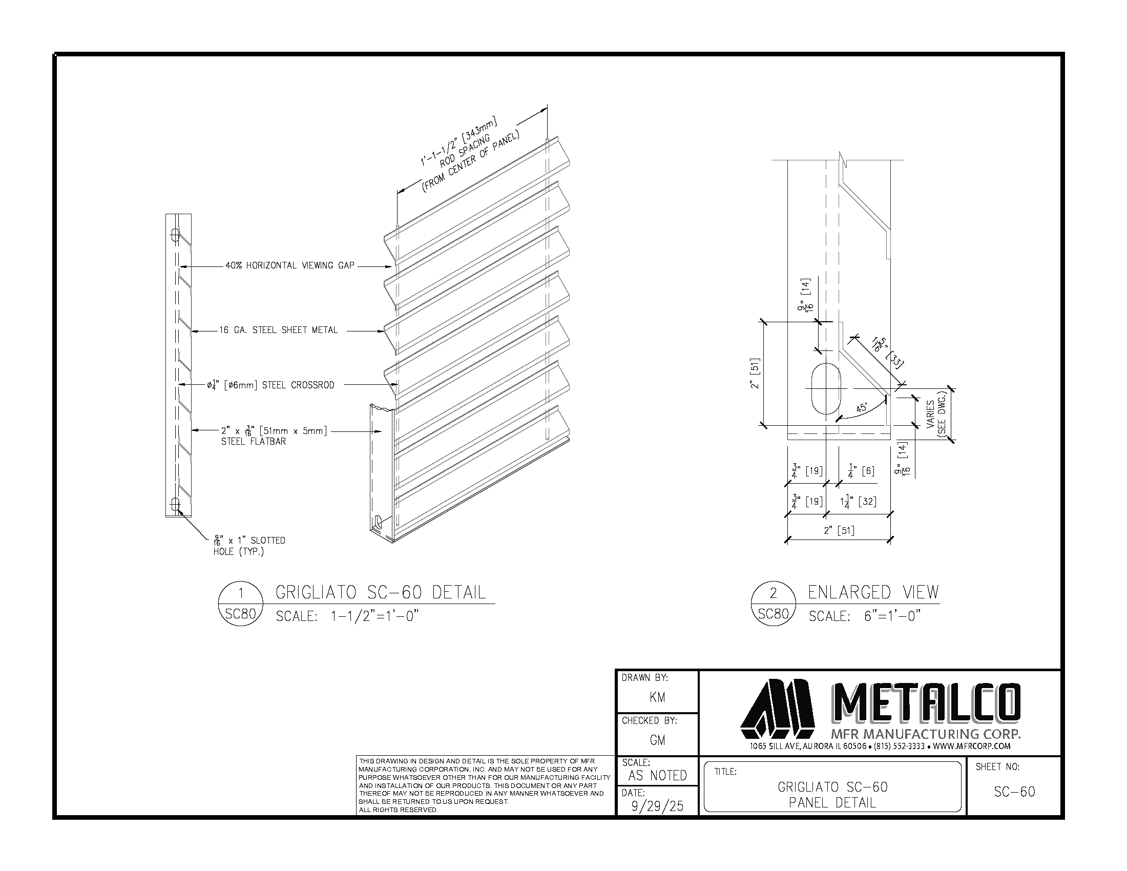 SC-60 Louver Screen