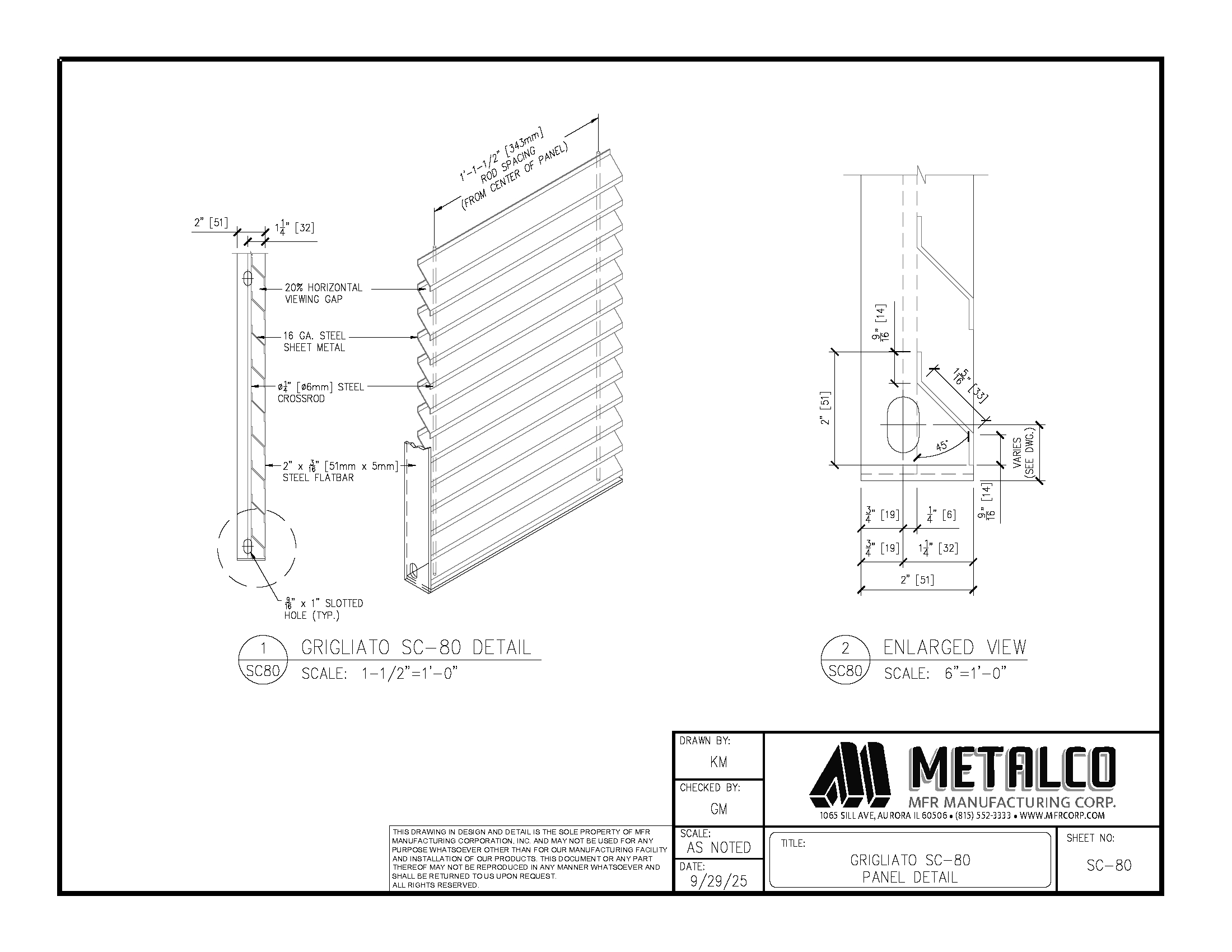 SC-80 Louver Screen