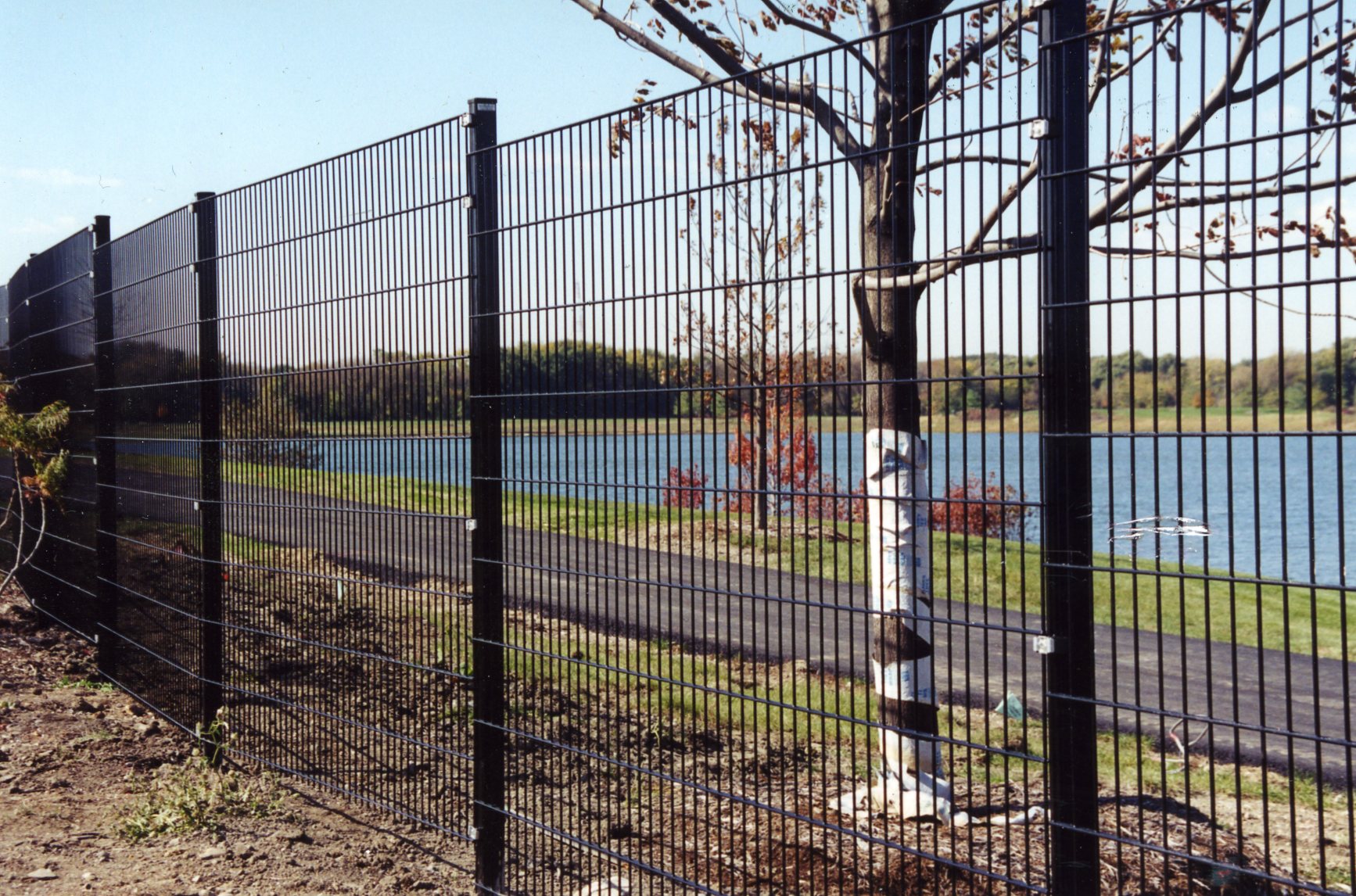 vertical bar, black fence