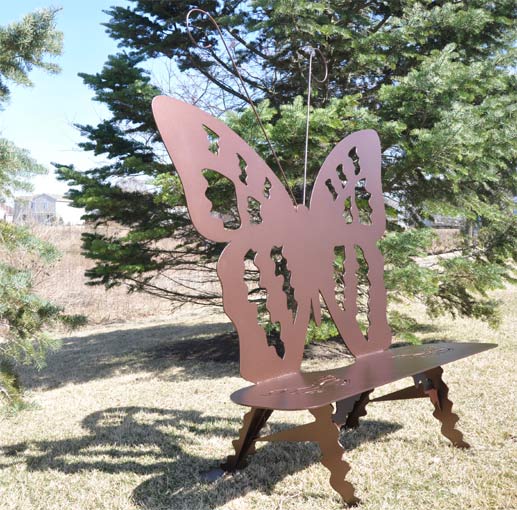 Butterfly Metal Bench