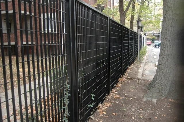 Black Fenced Safety Railing